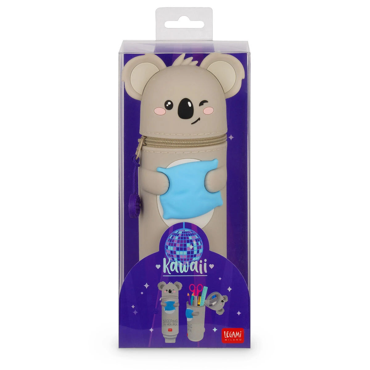 Legami - Koala "Sleeping la Vida Loca" 2-in-1 Silikon Stiftebox - Kawaii
