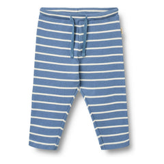 Wheat - Manfred Gestreifte Bio-Baumwoll-Jeggings | Blau