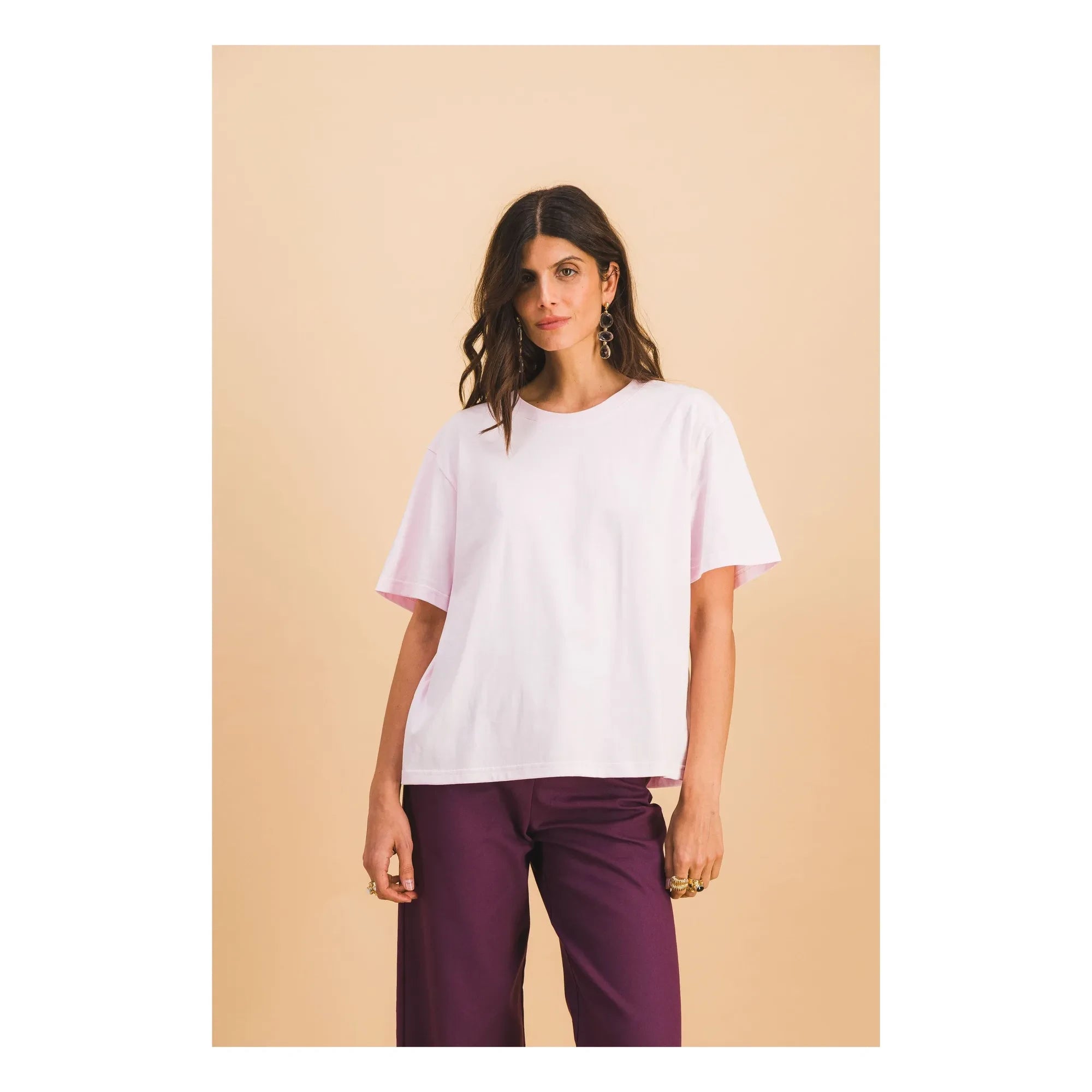 Elise Chalmin - Amour Toujours Baumwoll-T-Shirt | Rosa