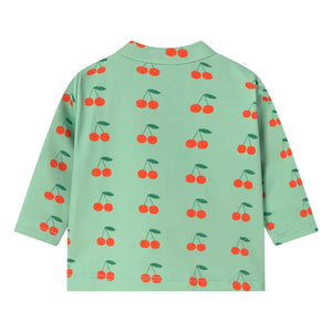 Tinycottons - Kirsch-Baby UV-Schutz Badeshirt | Wassergrün