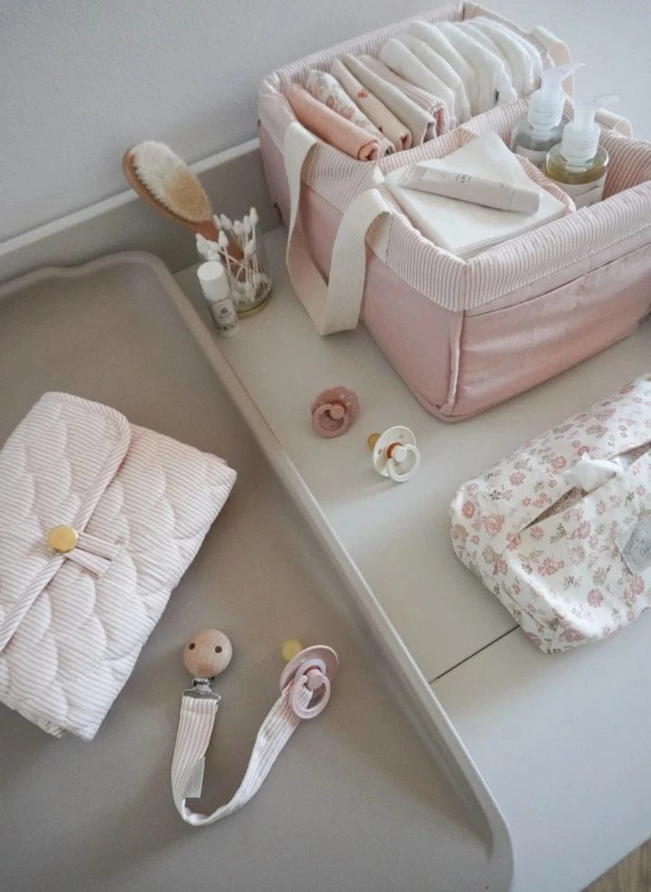 Cam Cam - Klassisches gestreiftes Reise-Wickelunterlage | Rosa