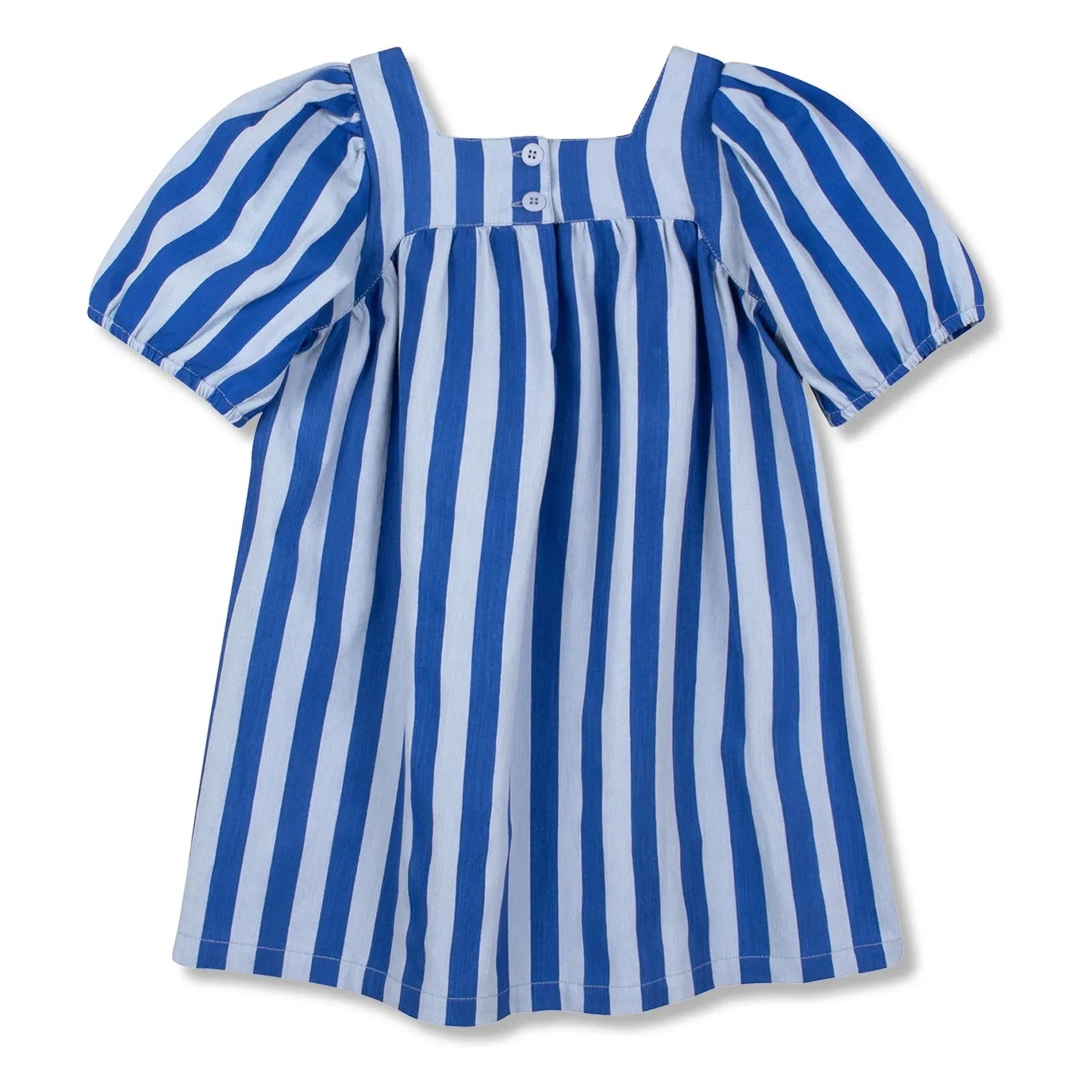 Wynken - Gestreiftes Rüschenkleid | Blau