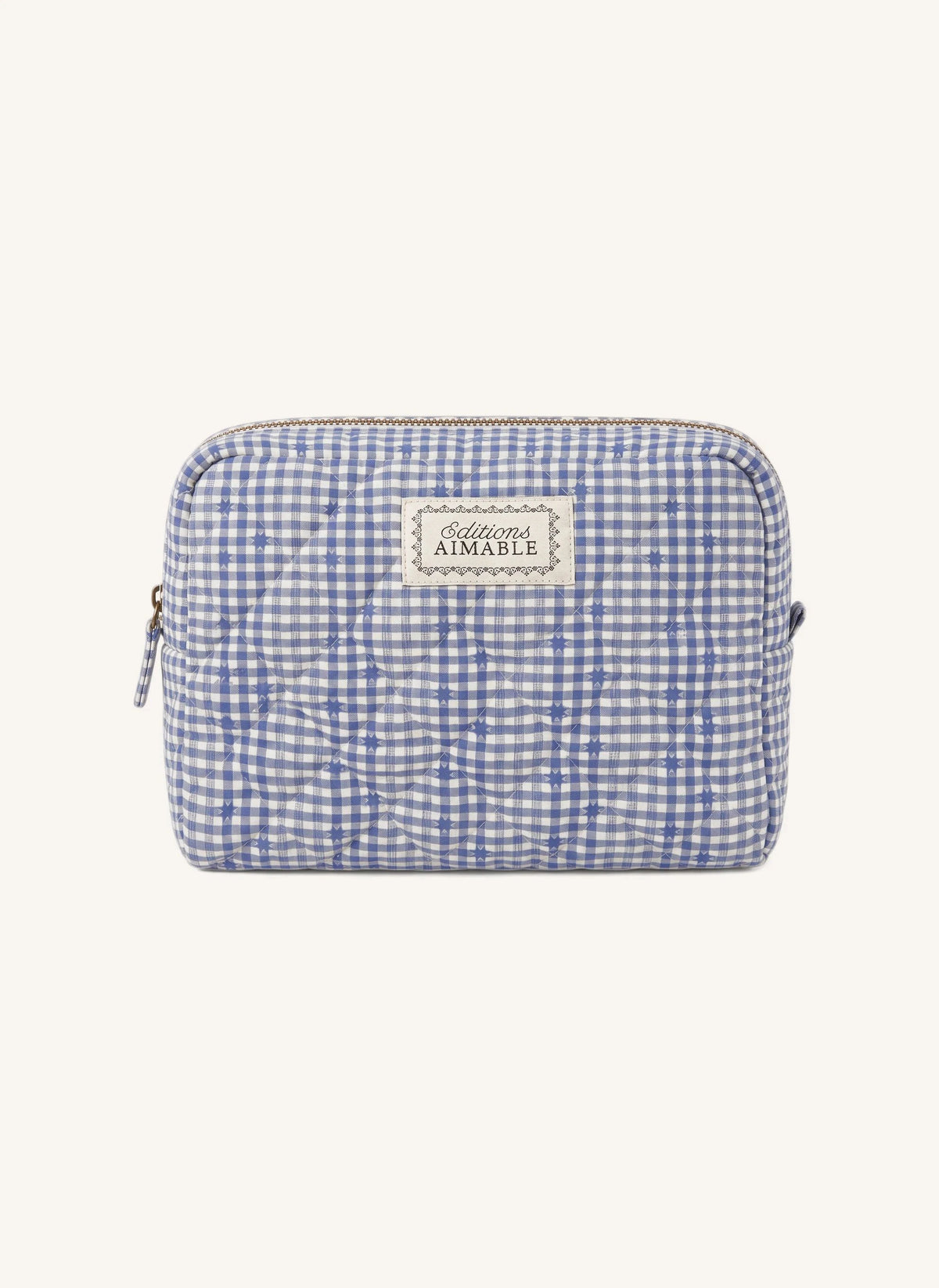 Editions Aimable - Tuscany Pflege Tasche | Blau Vichy Baumwolle