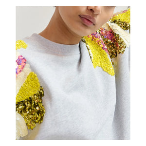 Essentiel Antwerp - Sweat Jadda Baumwollbestickt | Grau