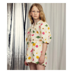 Mini Rodini - Bio-Baumwoll-Musselin-Stoffbluse | Ecru
