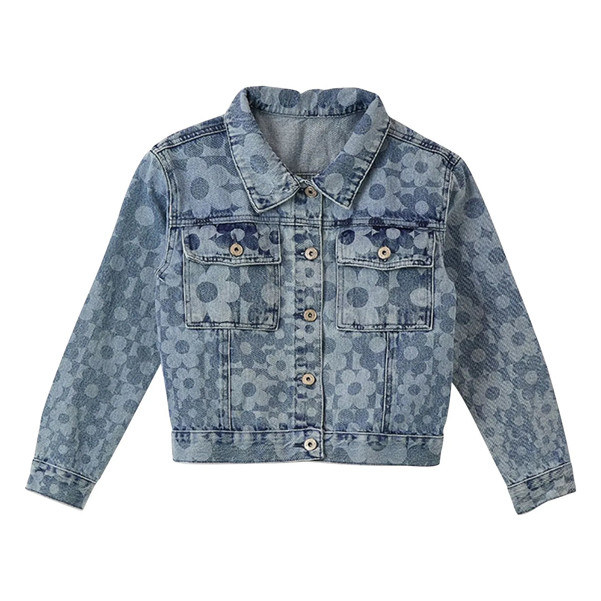 Fabula - Jeans Blumenjacke | Hellblau