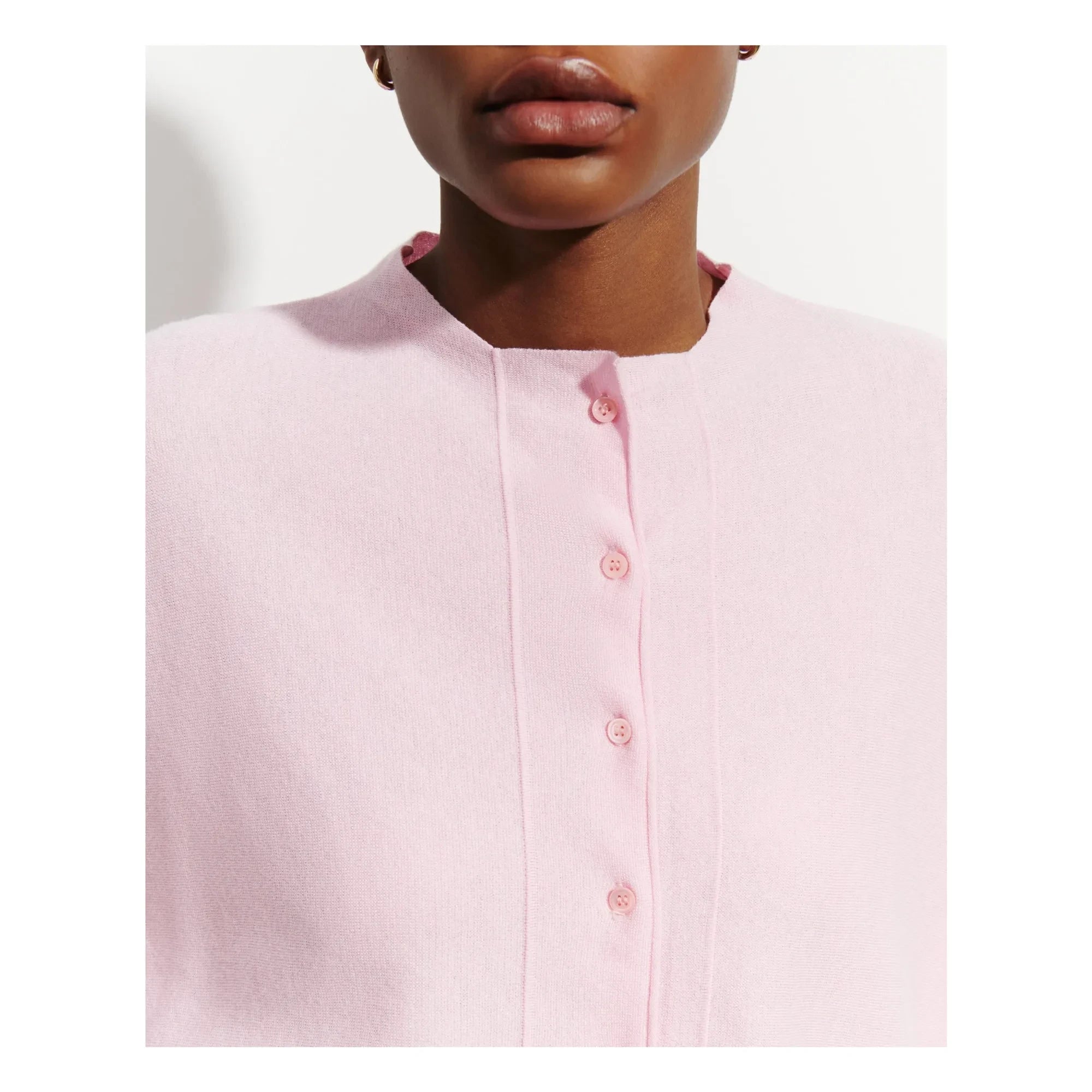 Bompard - Oversize Strickjacke aus Baumwolle und Kaschmir im minimalistischen Stil | Rosa