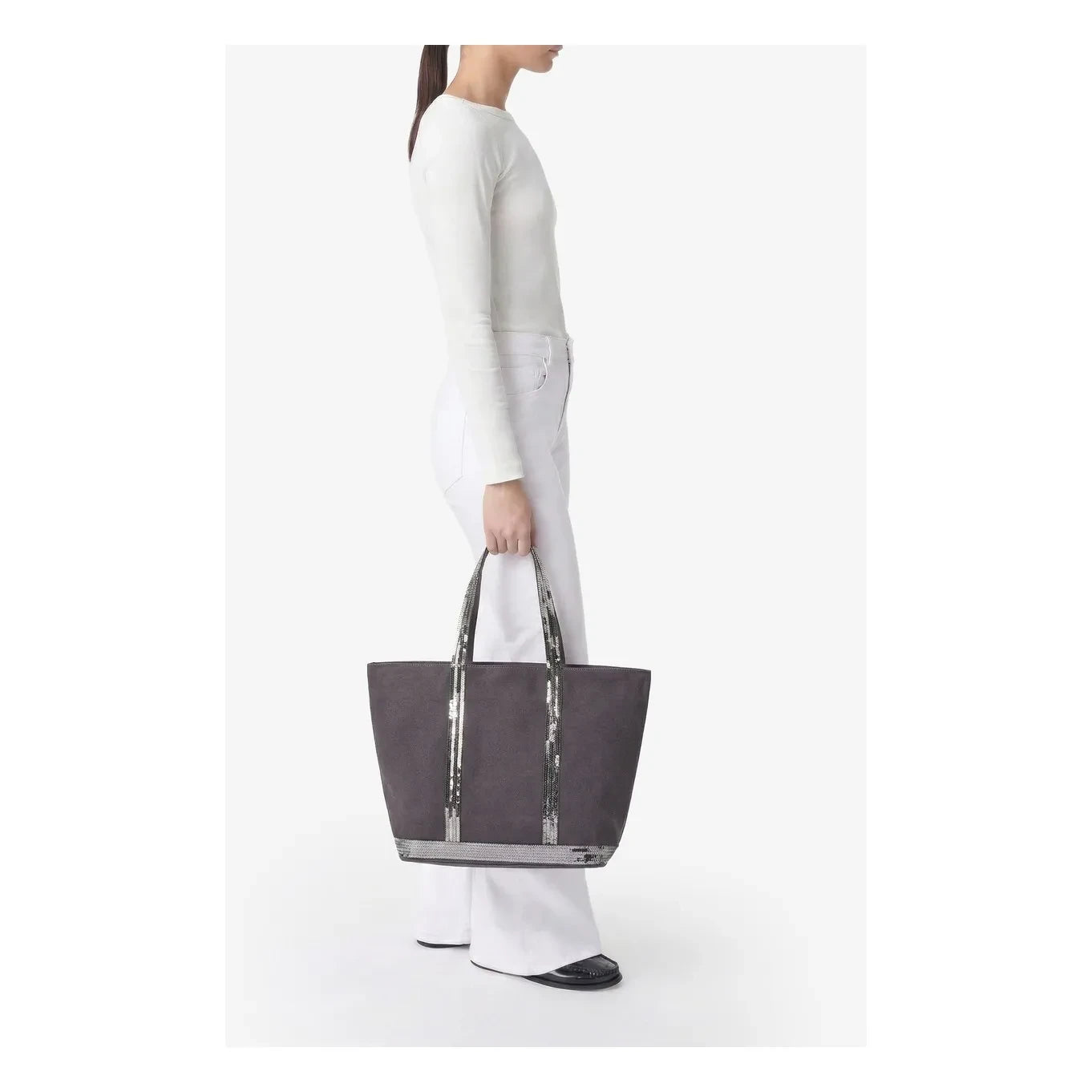 Vanessa Bruno - Fermuarlı Tote L | Kömür grisi