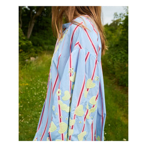 SISSEL EDELBO - Elisabeth Gestreiftes Kleid | Blau