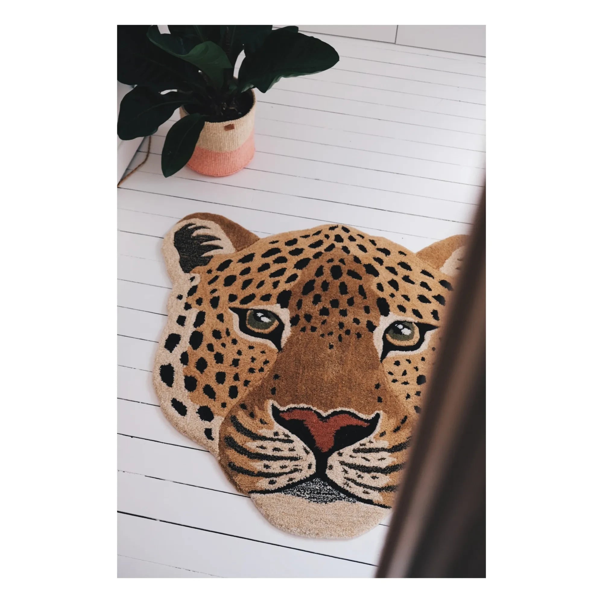 Doing Goods - Himani Leopard Kopf-Teppich | Braun