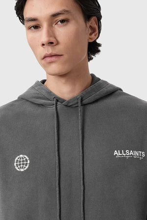 AllSaints Kapüşonlu Erkek Pamuklu EMBLEM Sweatshirt