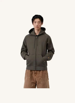 Carhartt WIP - Chase Sweatshirt mit Reißverschluss | Dunkelgrau