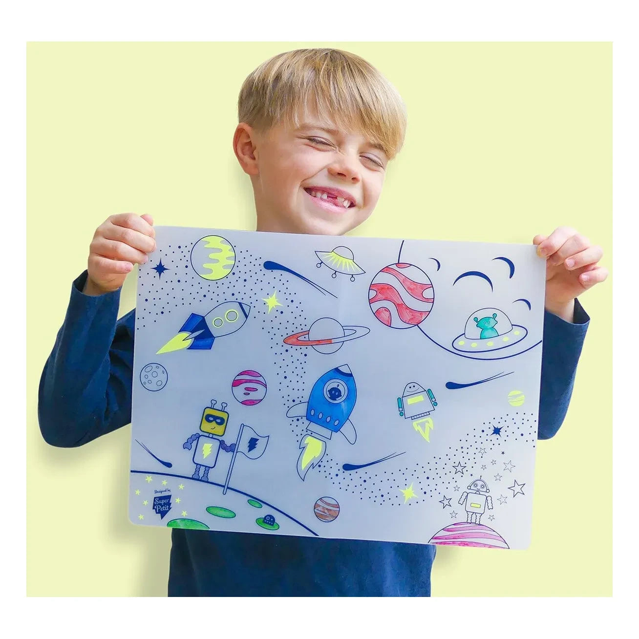 Superpetit - Malset mit 5 Filzstiften und Superhelden-Armband