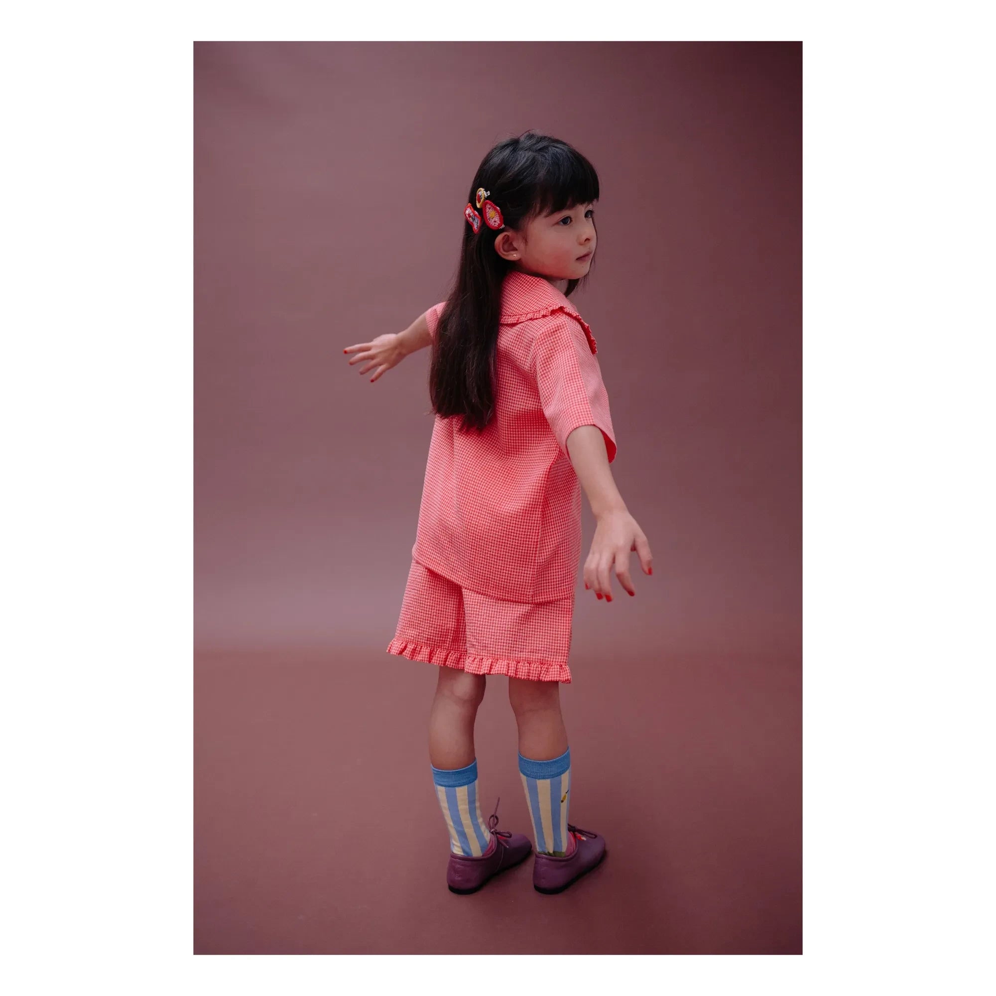 Sticky Lemon - Citron Petits Carreaux Bluse | Koralle