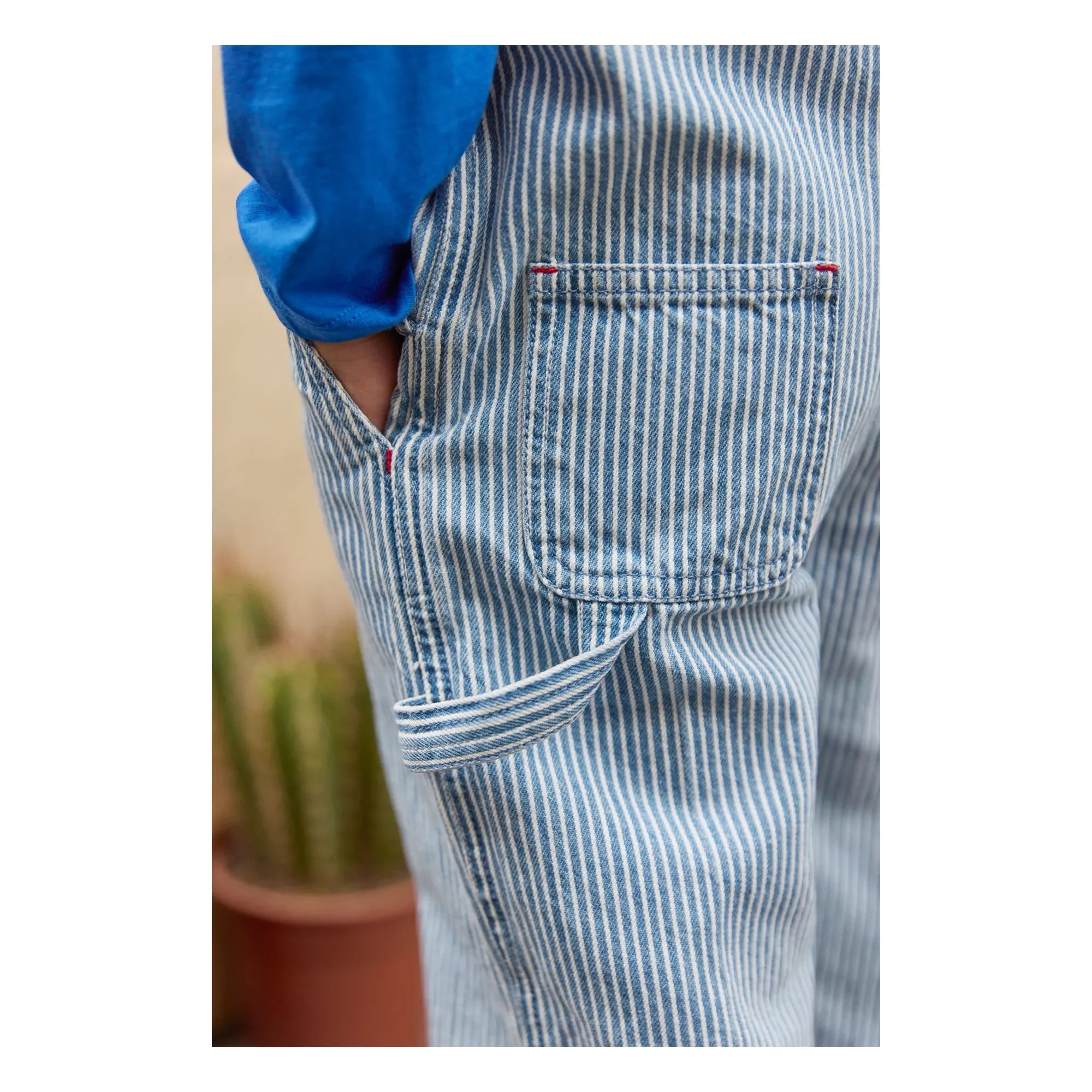 Bonton - Nope Gestreifte Latzhose | Blau