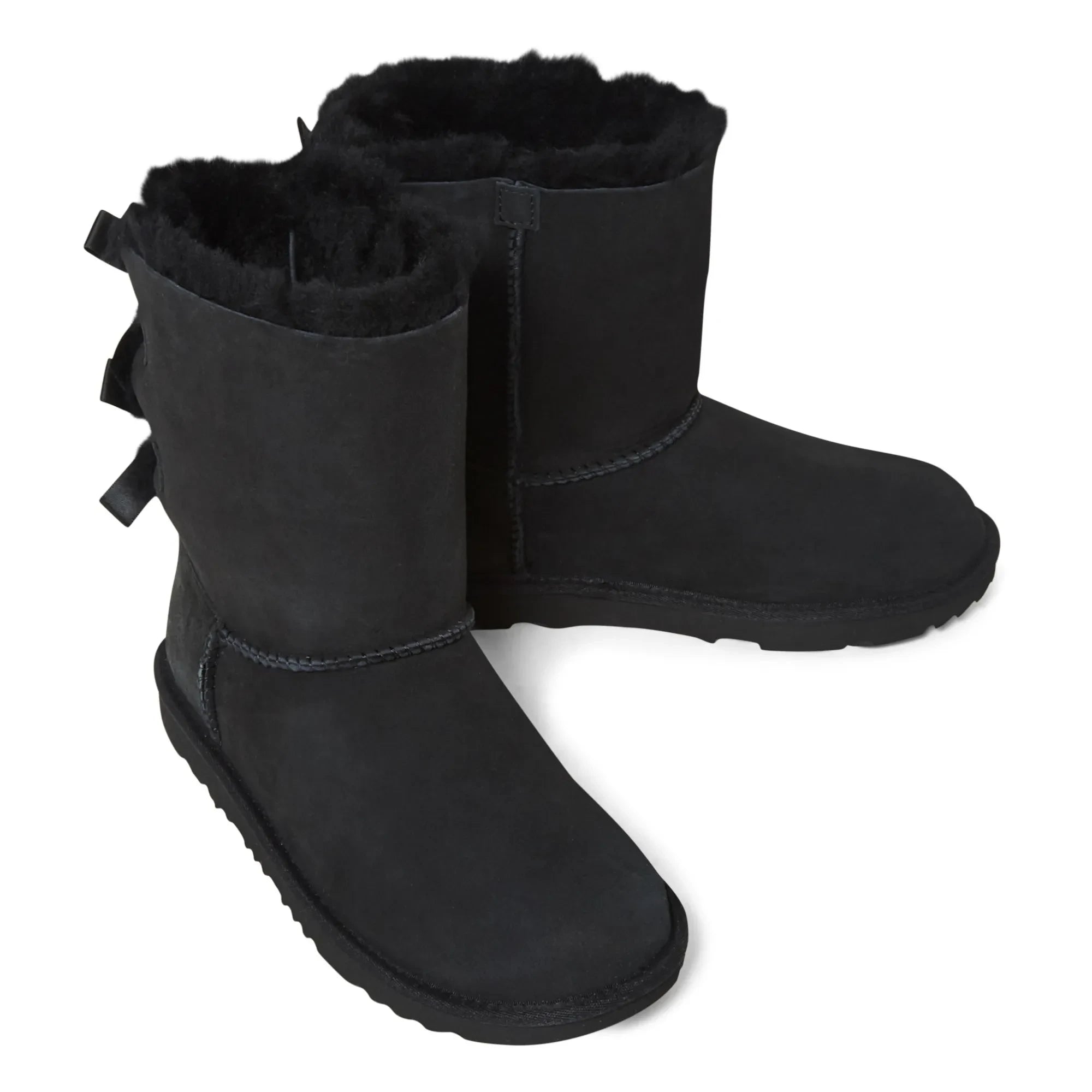 UGG - Bailey Bow Gefütterte Wildlederstiefel | Schwarz
