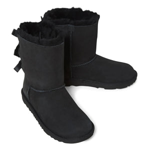 UGG - Bailey Bow Gefütterte Wildlederstiefel | Schwarz