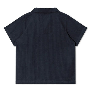 Matona - Unifarbenes Hemd aus Bio-Baumwolle | Marineblau
