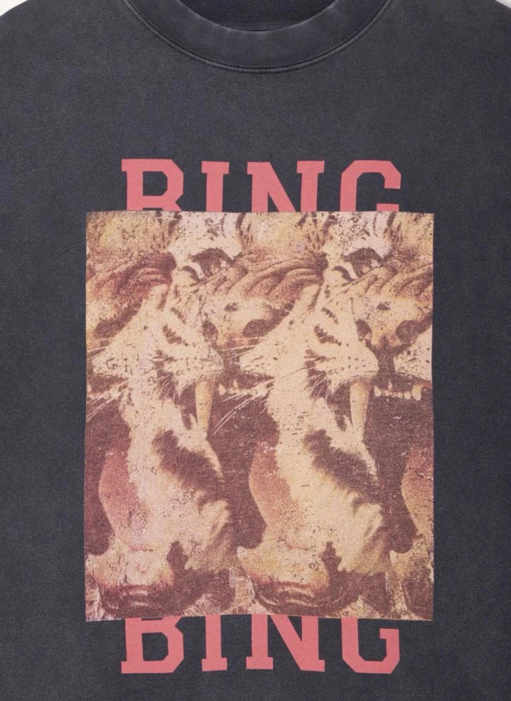 Anine Bing - Miles Tiger Bing Baumwoll-Sweatshirt | Schwarz