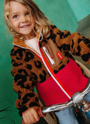 Hallo Hossy - Leoparden-Fleecejacke | Braun