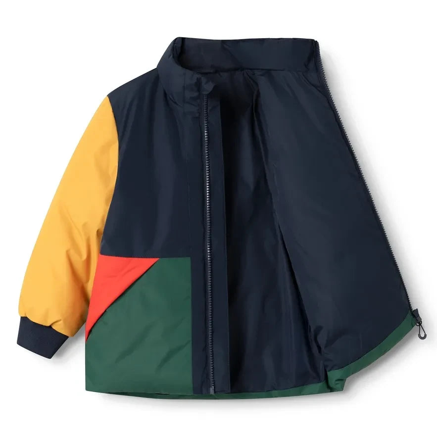 Liewood - Bran Colorblock Jacke aus recycelten Fasern | Dunkelblau