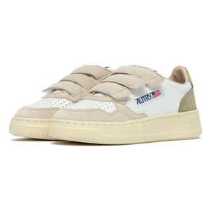 Autry - Kids Kidstripes Low Tricolor Wildleder-Sneaker | Hellkhaki