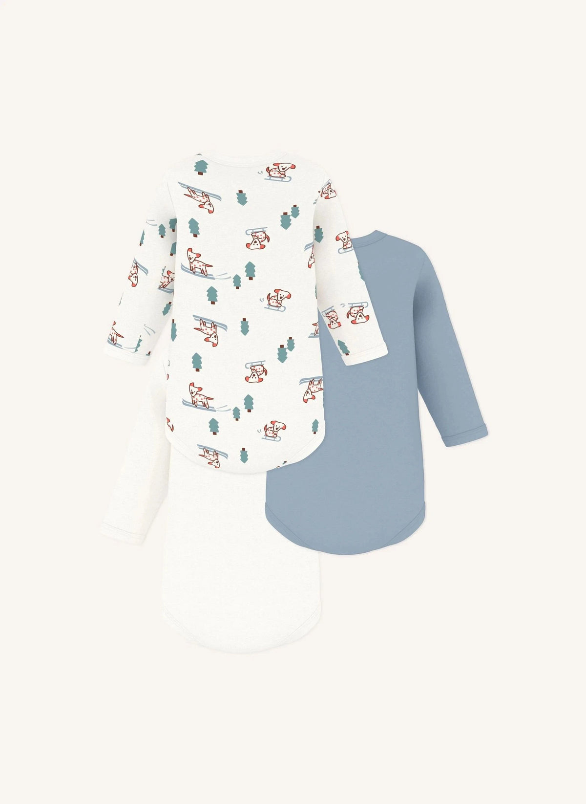 Petit Bateau - 3er-Set Bio-Baumwoll-Hund-T-Shirts | Weiß