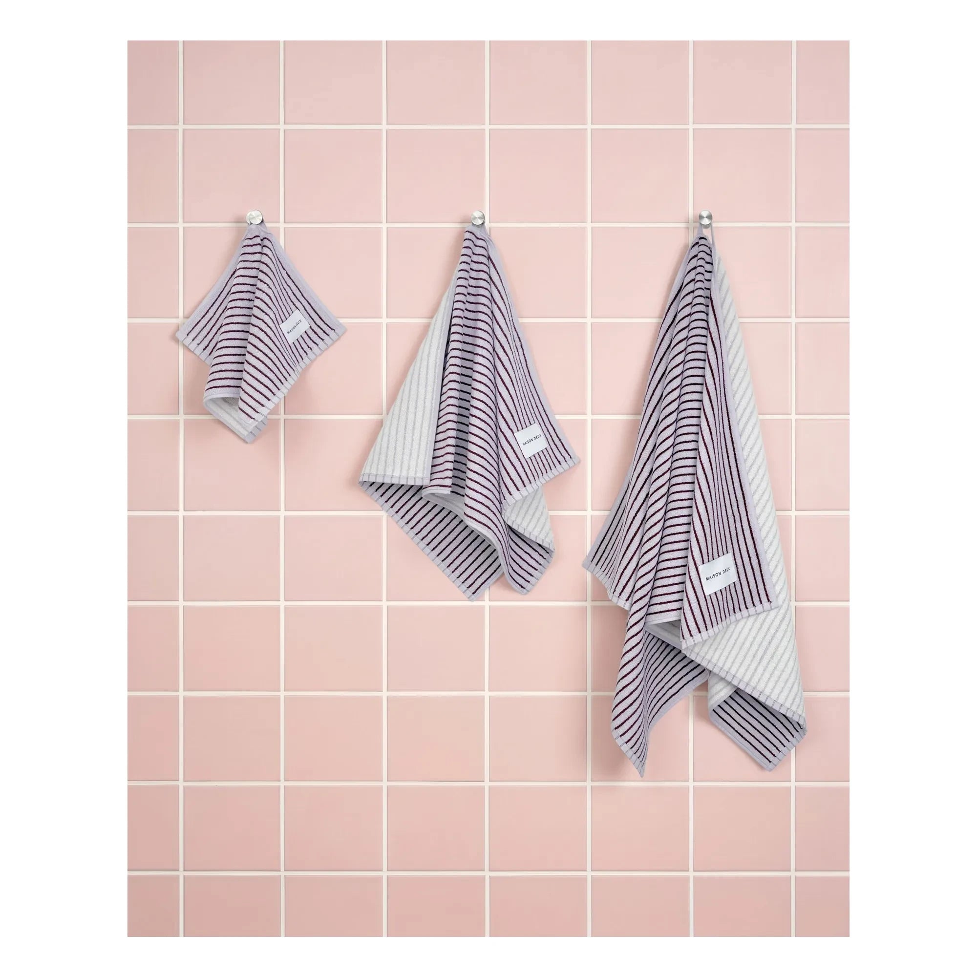 Maison Deux - Çizgili banyo havlusu | Leylak