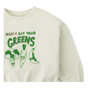 Gingersnaps - Serena Eat Your Greens Sweatshirt | Weiß