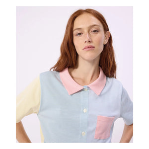 Petit Bateau - Grün gestreifter kurzer Pyjama