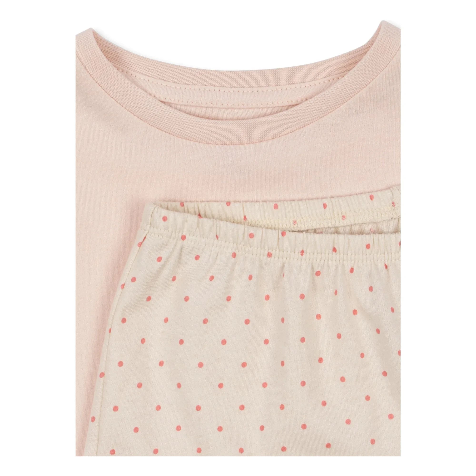 Konges Sløjd - T-Shirt und Shorts Set Famo Chats Bio-Baumwolle | Blassrosa