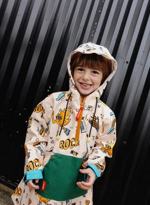 Hello Hossy - Rock n Fire Regenjacke | Weiß