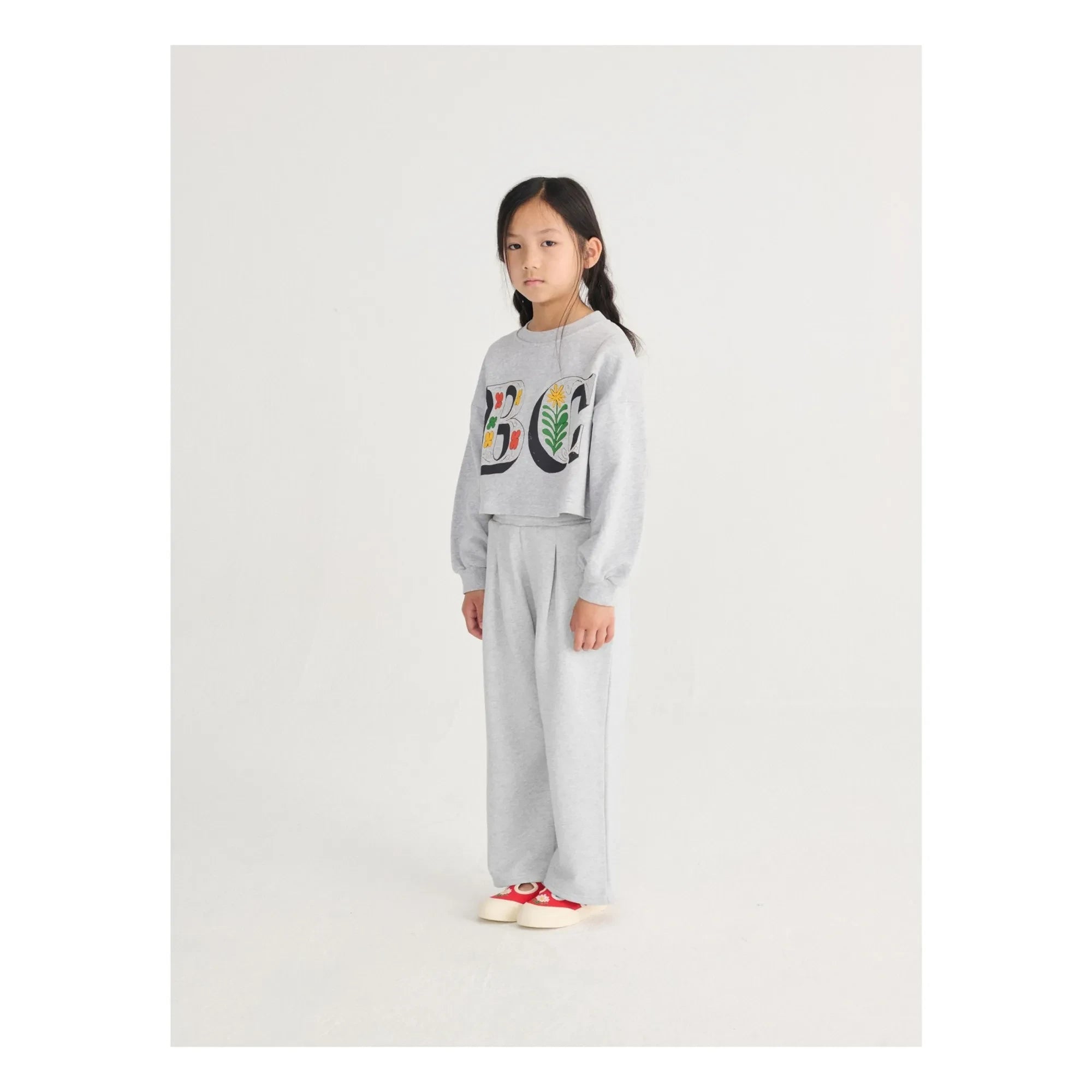 Bobo Choses - Bio-Baumwolle Sweat Crop BC | Grau meliert