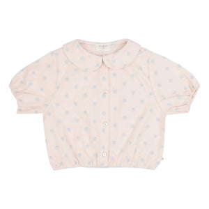 Jenest - Claudine Yaka Molly Pois Bio-Baumwollbluse | Hellrosa