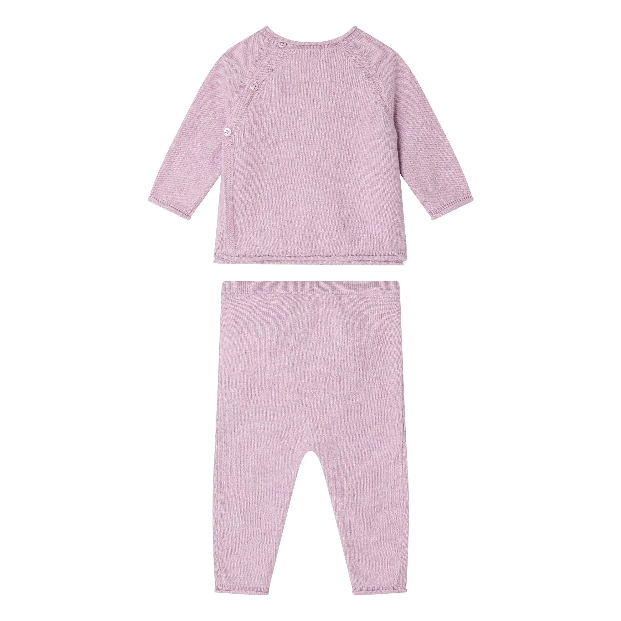 Bonpoint - Loana Set aus Bio-Baumwoll-Strickshirt und Leggings | Flieder