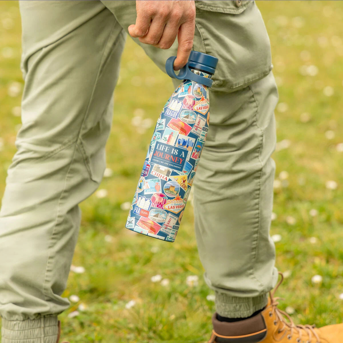 Legami - 800 ml Thermos - Reiseaufkleber - Heiß & Kalt