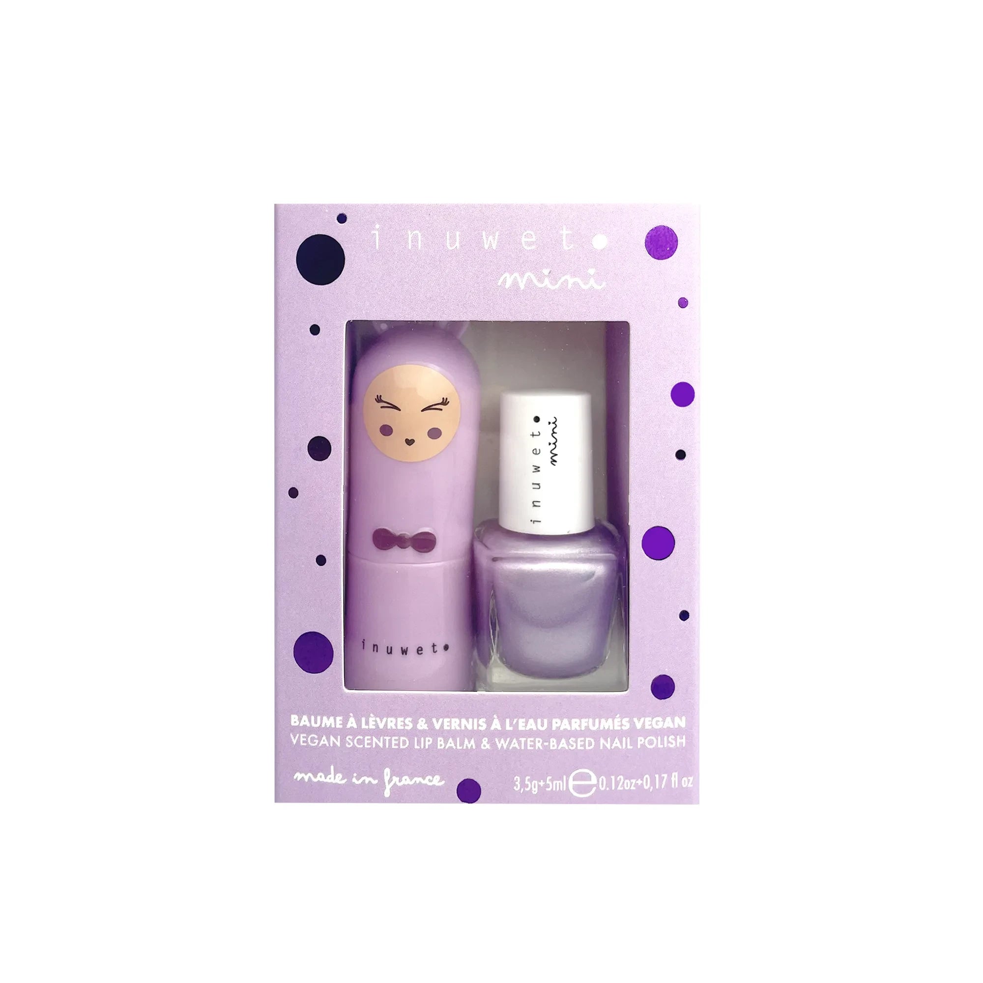 Inuwet - Mattierender Nagellack und Lippenbalsam 2er-Set | Mauve