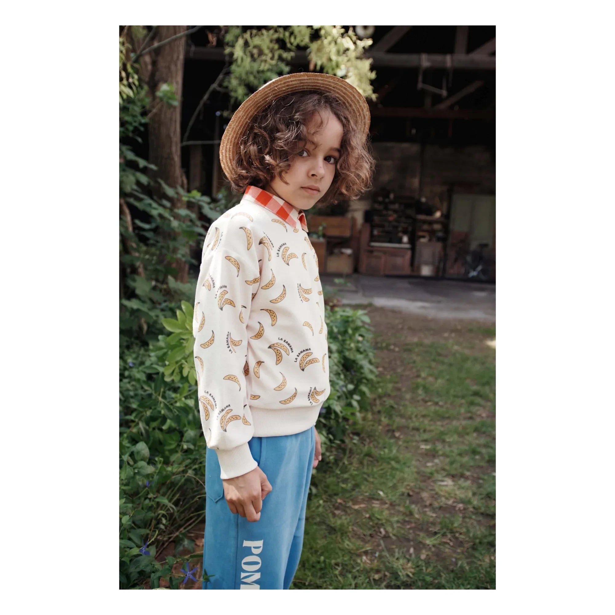 Emile et Ida - Bio-Baumwolle Banana Frottee-Sweatshirt | Creme