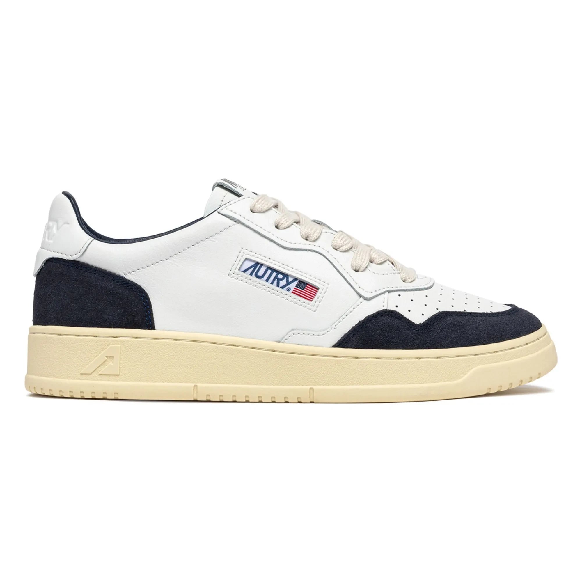 Autry - Medalist Low Leder und Wildleder Sneaker | Petrolblau