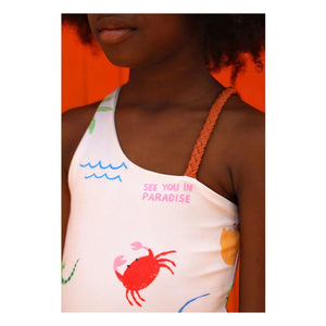 Pepita & Me - Marea Beach Asymmetrischer Badeanzug | Ecru