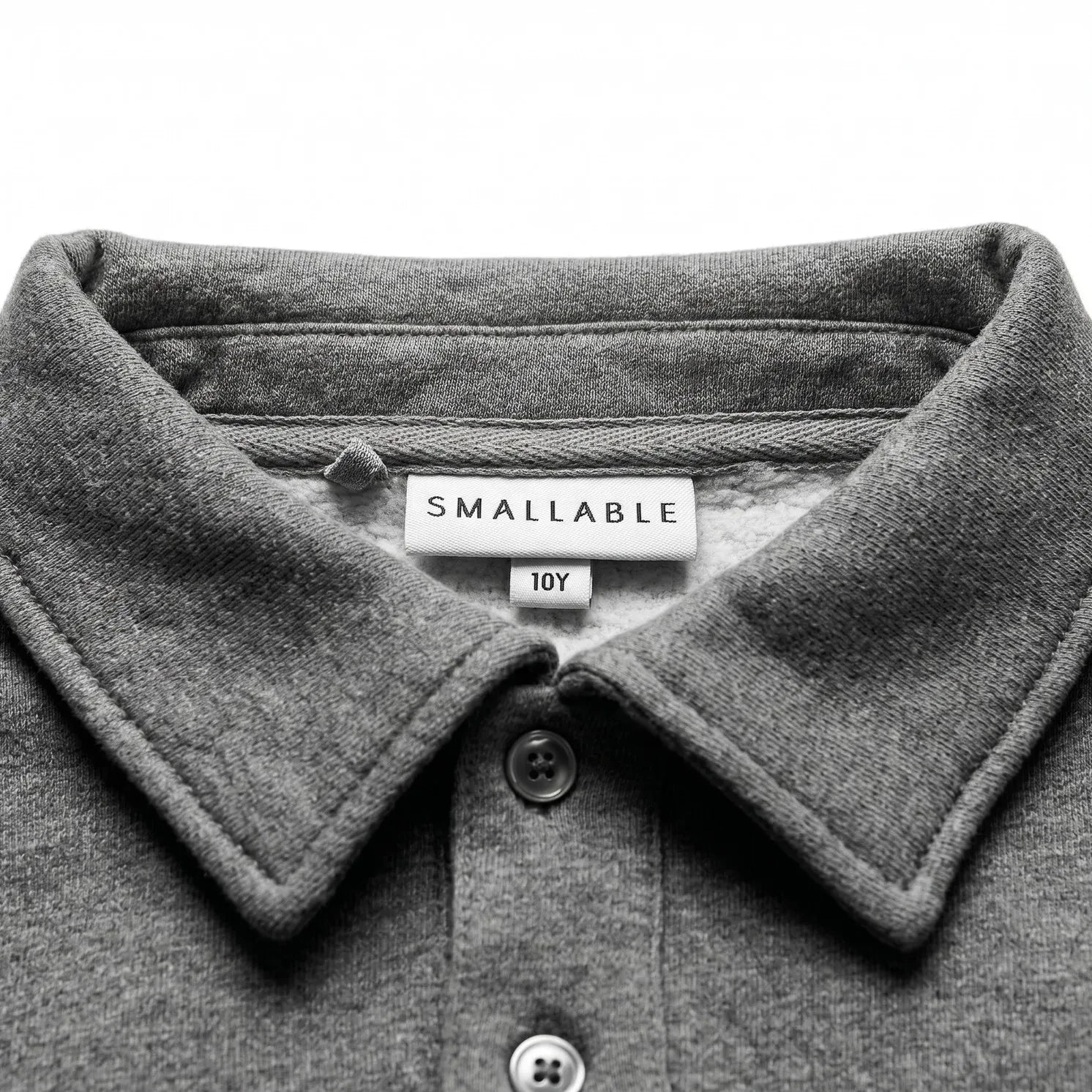 Smallable Kid - Langford Organik Pamuklu Polo Tişört | Heather Grey