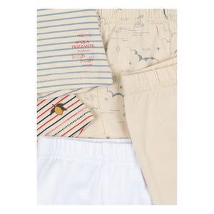 Konges Sløjd - 5er Pack Gestreifte Boxer Slips aus Bio-Baumwolle | Beige