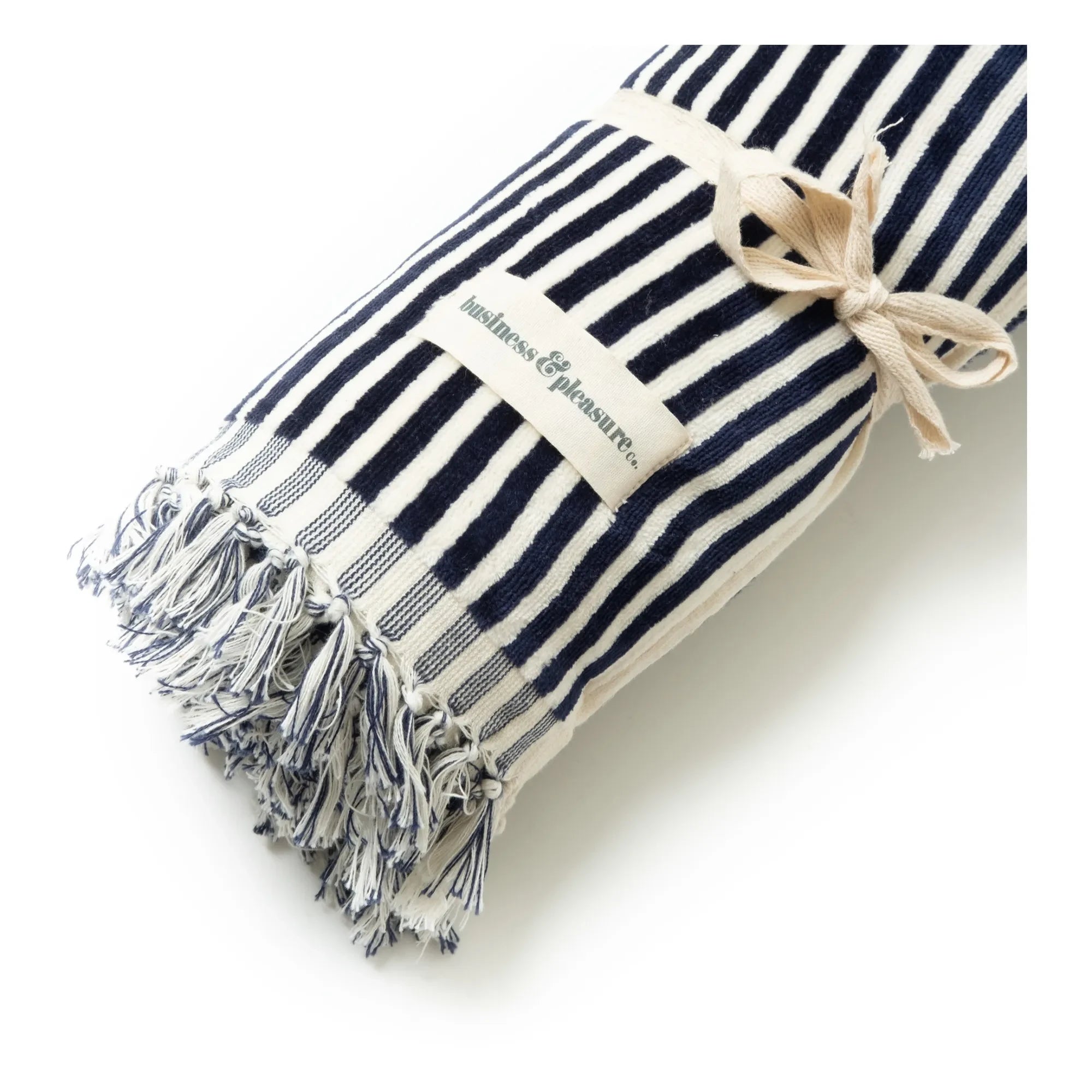 Business & Pleasure Co. – Strandtuch | Marineblau