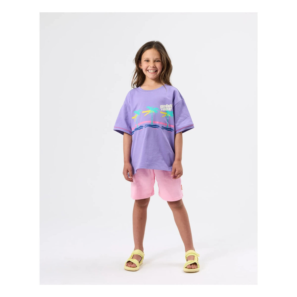 Goldie + Ace – Oversize Palm T-Shirt | Lila