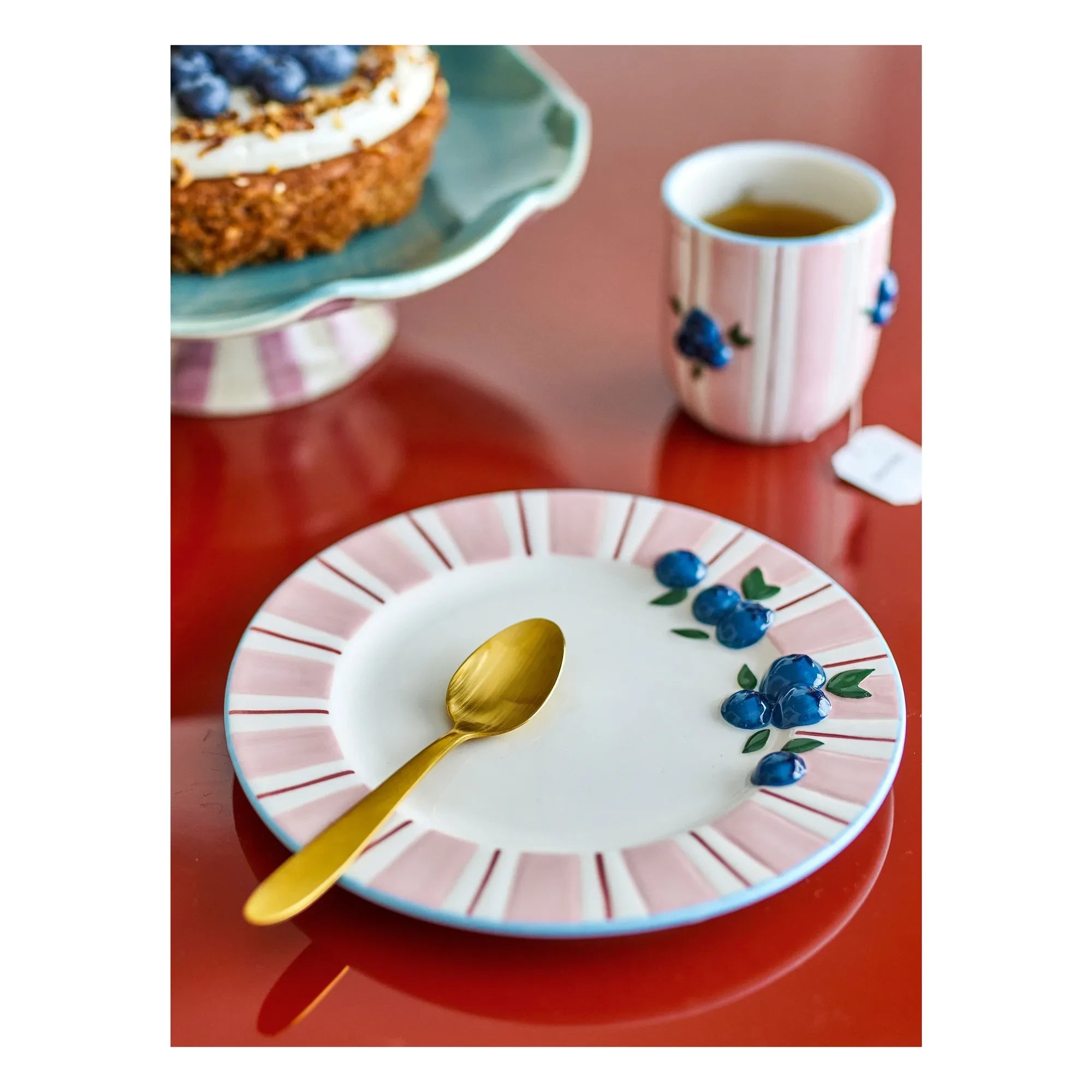 Bloomingville - Dessertteller - 4er Set | Rosa
