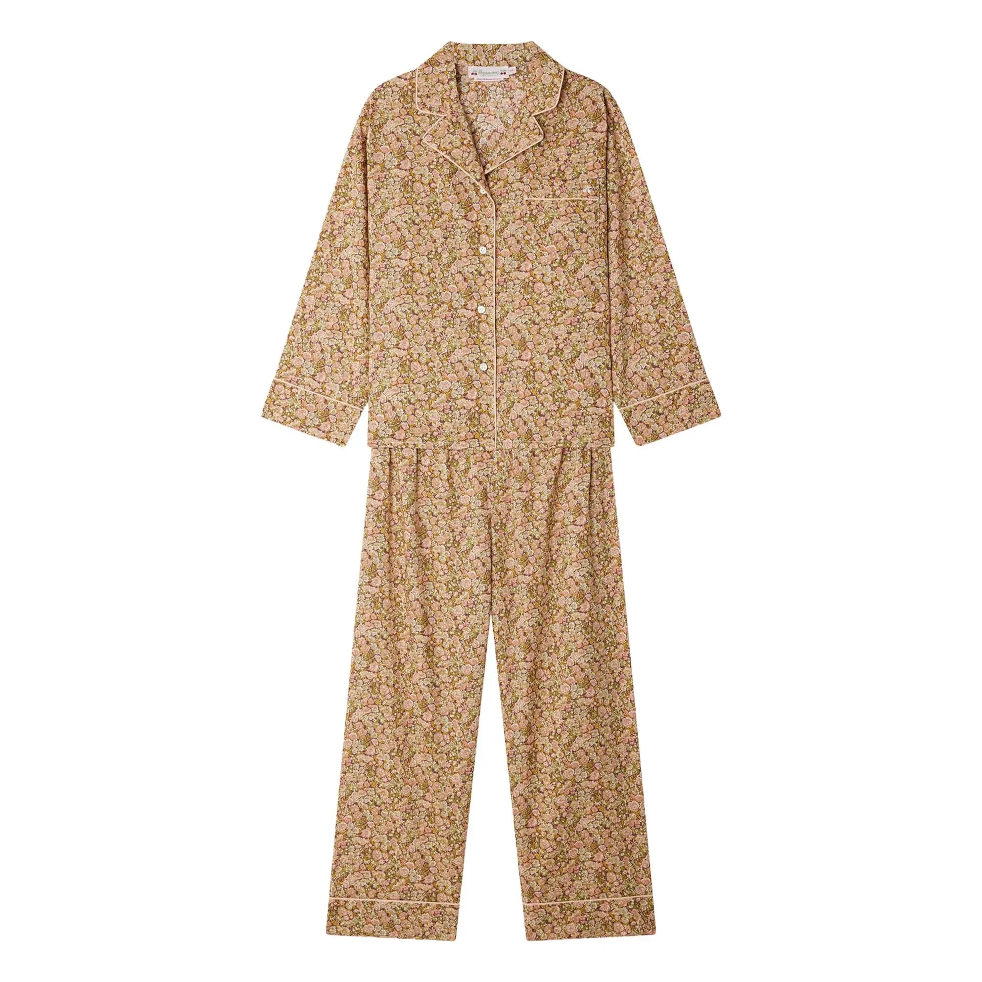 Bonpoint - Liberty Pyjama mit Druckknöpfen aus Bio-Baumwolle | Mauve