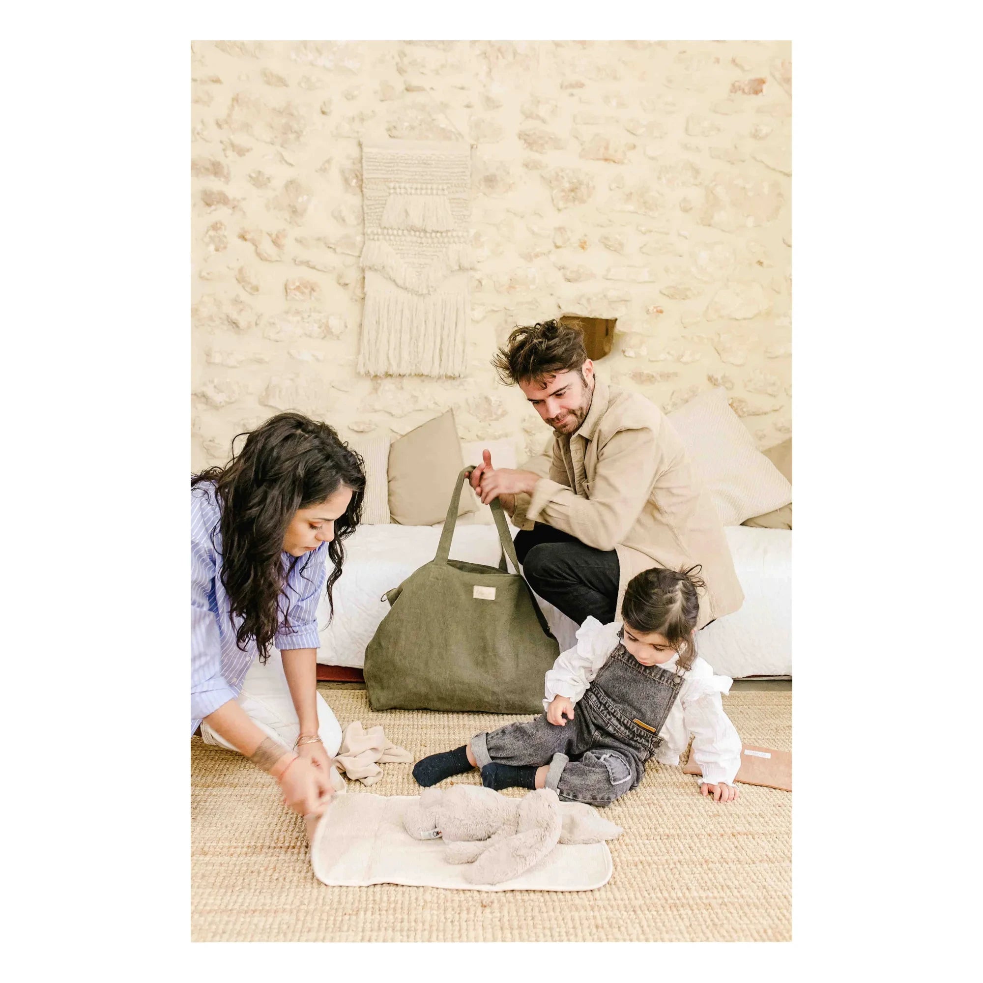 Adorna - Leinen-Abendtasche | Khaki