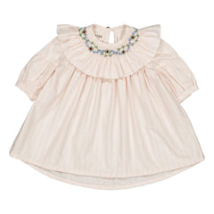 Loir - Bianca Gestreiftes Blumenkleid | Rosa