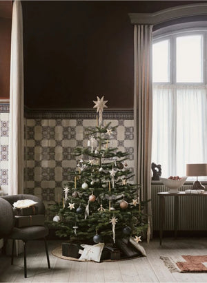 Ferm Living - Marmor-Optik Weihnachtsbaumkugeln - 4er Set