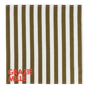 Rose in April - Josephine Grazie Mille Servietten - 2er Set | Khaki